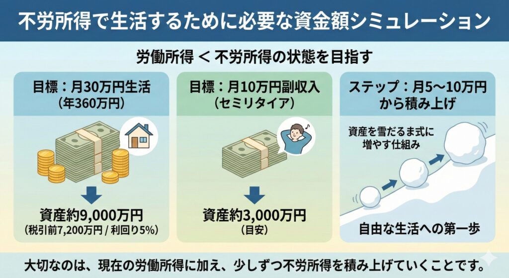 不労所得で自由な生活するにはいくら必要？現実的な5つの方法と失敗しないための「株の技術」を徹底解説