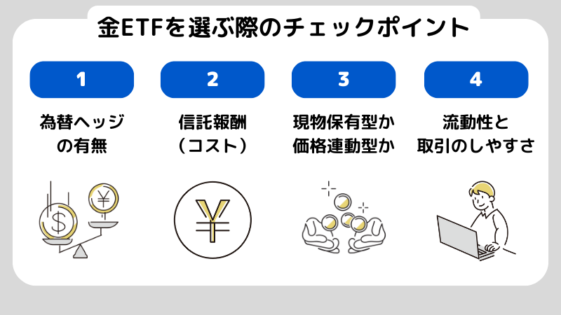 金ETFはどれがおすすめ？代表的な銘柄と選び方を初心者向けに解説