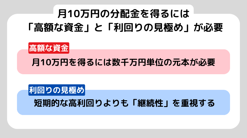 投資信託の分配金で月10万円は本当に可能?必要資金・仕組み・リスクを初心者向けに解説